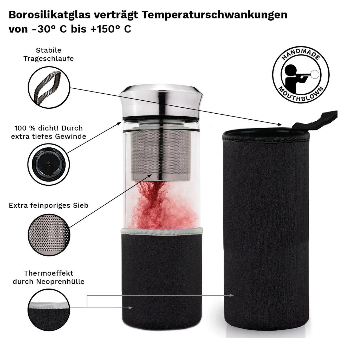 Infuser - Teamaker 400ml; negru