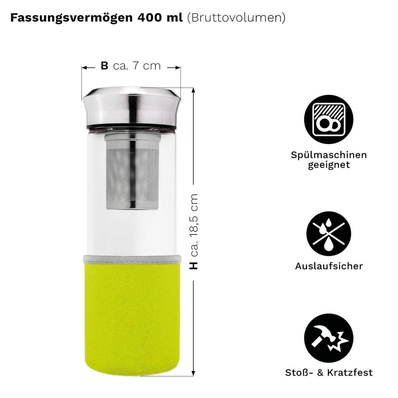 Infuser - Teamaker 400ml; verde
